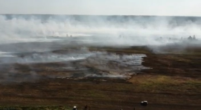 на рівненщині пожежа сухо трави охопила кілька сіл